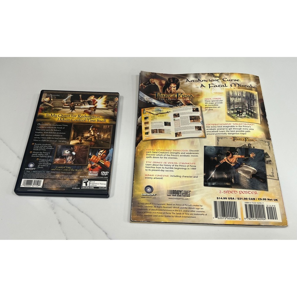 Prince of Persia The Sands of Time PS2 Game & BradyGames Strategy Guide Bundle - Picture 2 of 6